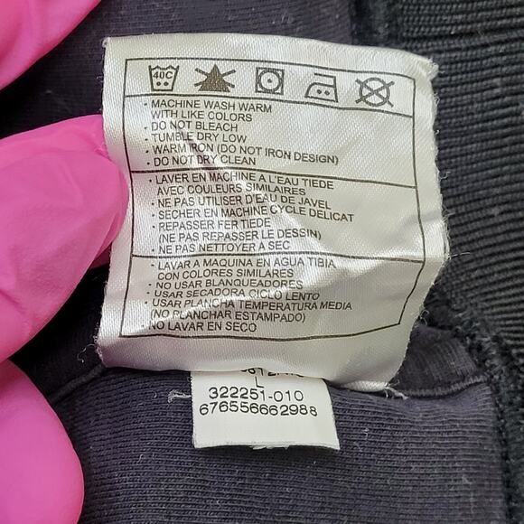 NIKE Track Jacket Large 22x25 Cropped Black - Picture 9 of 14